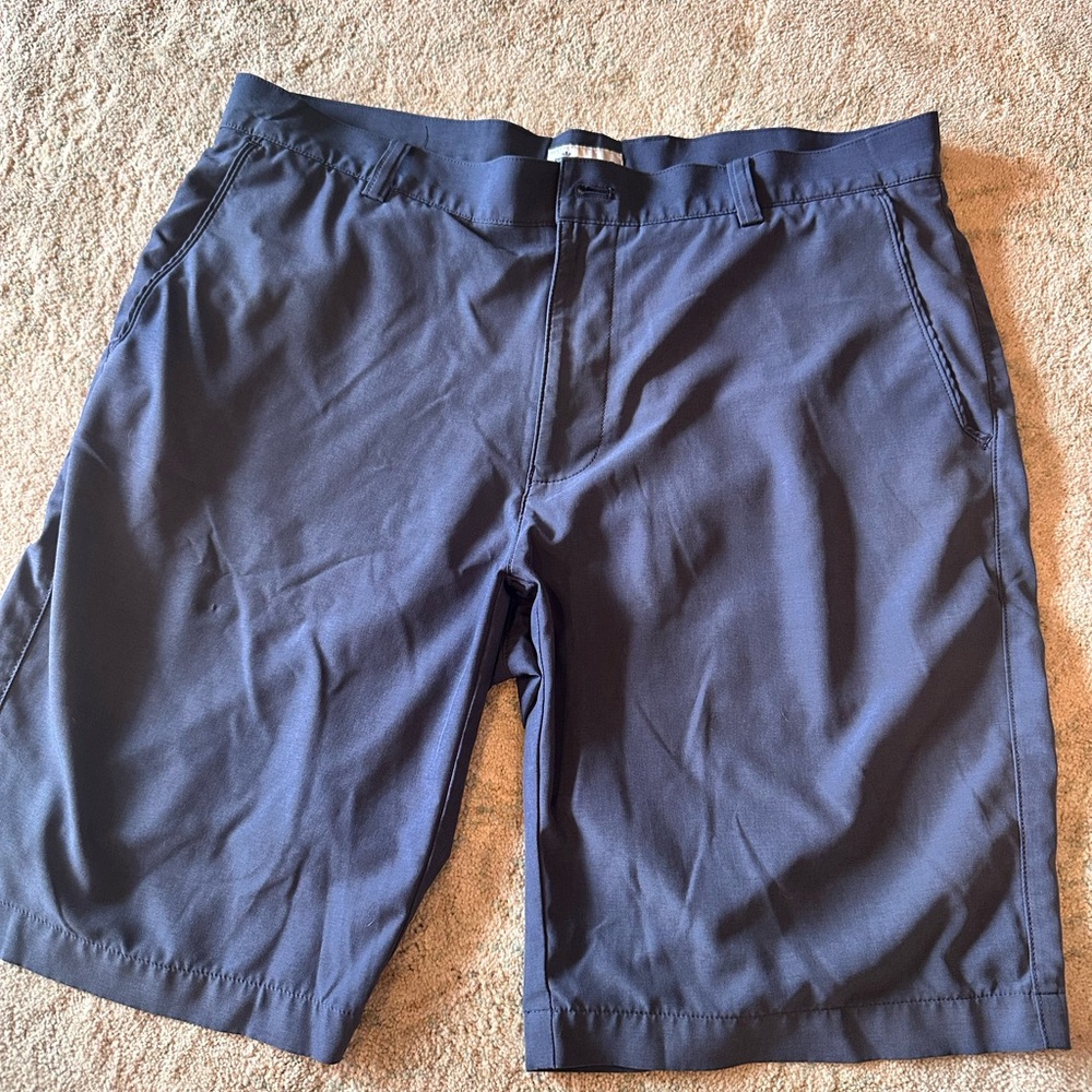 Peter Millar Navy Flat Front Golf Shorts